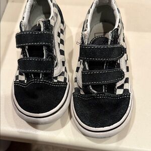 Vans Kids Black and White Checkered Sneakers
